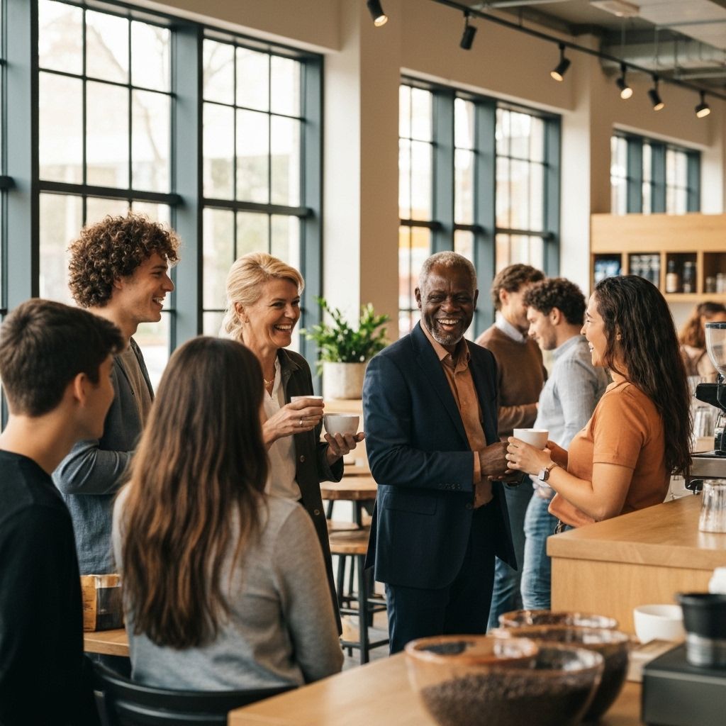Community gathering at kava bar